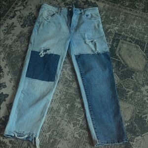 Celebrity Pink juniors Two-Tone Distressed Jeans size 13